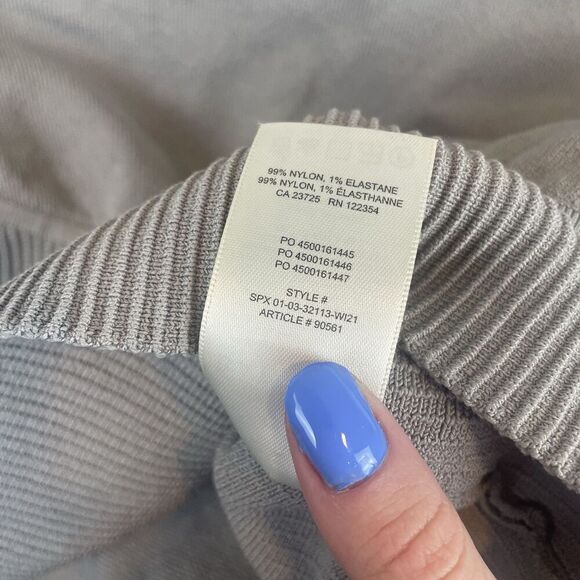 BABATON ARITZIA Sculpt Knit Empire Long Sleeve Corset Top Gray Size Small - Picture 4 of 8